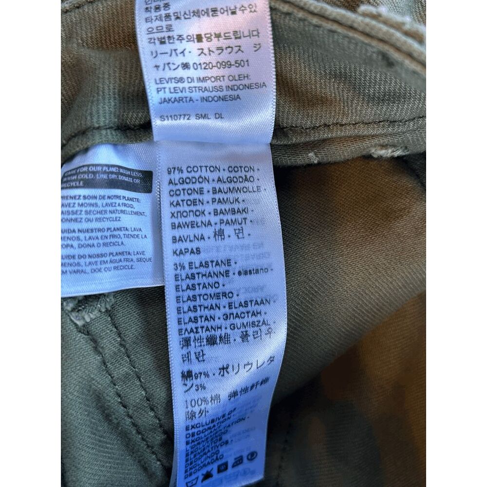 Levi's Super Low Flare Olive Green Jeans Size 31, Wide Flare, Casual - Picture 4 of 11